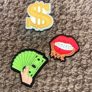 3PC Money themed Croc Charm Set